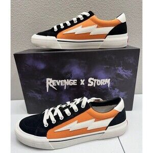 New Revenge x Storm Sneakers Size 10 Orange Black Vol. 2 Skater Shoes Men's #130